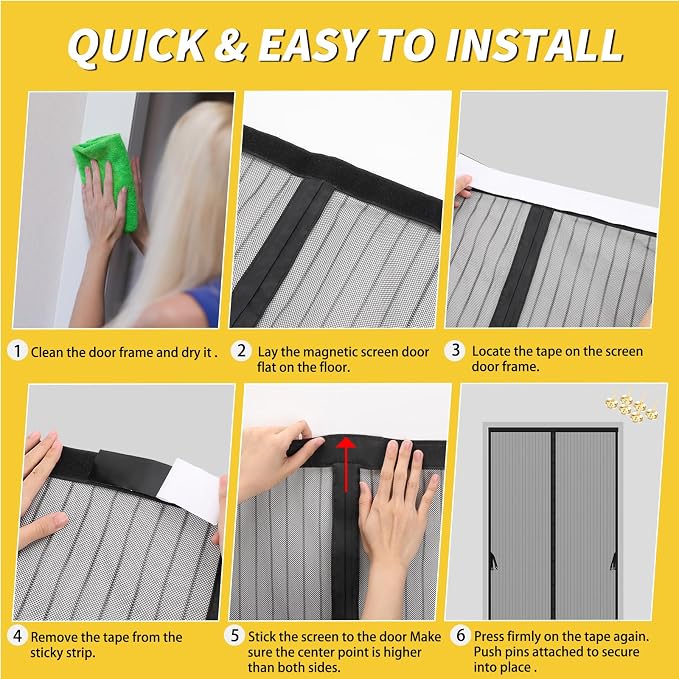 Reversible Left Right Side Opening Magnetic Screen Door - Image 6