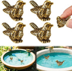 4 Pcs Mini Bird Shape Copper Bath Disk Ornaments Copper Bird Bath Purification by Unknown