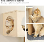 FUKUMARU Cat Wall Shelves, 5-Piece Stable Wooden Wall-Mounted Furniture Set - Image 5