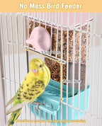 BNOSDM No Mess Bird Cage Feeders Automatic Bird Feeder Parrot Cage Accessories - Image 3
