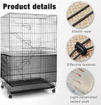 Shappy 2 Pieces Adjustable Bird Cage Seed Catcher Birdcage Cover Nylon Mesh - Image 3