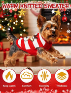 Dog Christmas Sweater, Soft Warm Pet Clothes Coat - Image 4