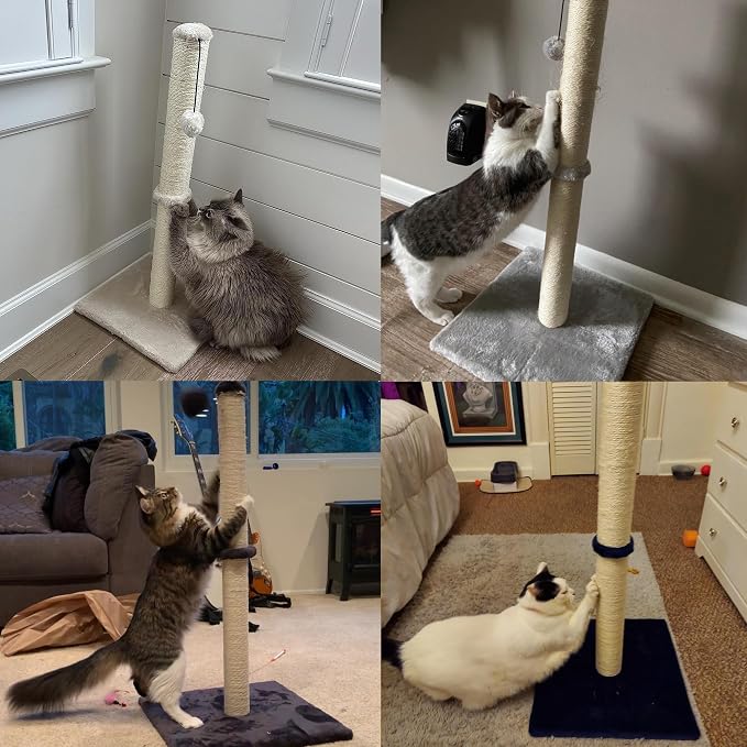 Dimaka 34" Height Tall Cat Scratching Post, Claw Scratcher - Image 7