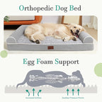 Orthopedic Dog Beds for Large Dogs, Waterproof Lined Egg Crate Foam Pet Bed Mat - Image 2