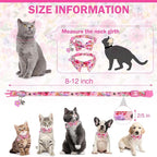 Cat Collar Breakaway with Bells, Small Cat Collar with Bow - Image 6