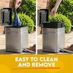 Small Dog Poop Trash Can Outside, 1.3 Gal Stainless Steel Dog Waste Trash Can - Image 4