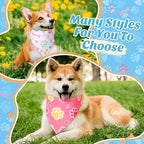 Weewooday 50 Pcs Paw Print Dog Bandanas Bulk - Image 2