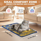 Sisal Cat Scratcher Mat, Cat Wall Scratcher - Image 2