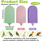 PINVNBY 3 PCS Bird Perches Calcium Parrot Perch Stand Bird Beak Grinding Stone - Image 2