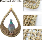 Bird Seagrass Mat 39.4×7" Natural Grass Woven Net Hammock Hanging on Parrot Cage - Image 5