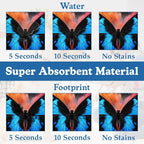 Blue Butterfly on Blooming Pet Feeding Mat–Christmas Stocking Quick Dry - Image 3