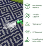 GENIMO Outdoor Rug for Patio Clearance, Reversible Plastic Straw Rugs for RV - Image 5