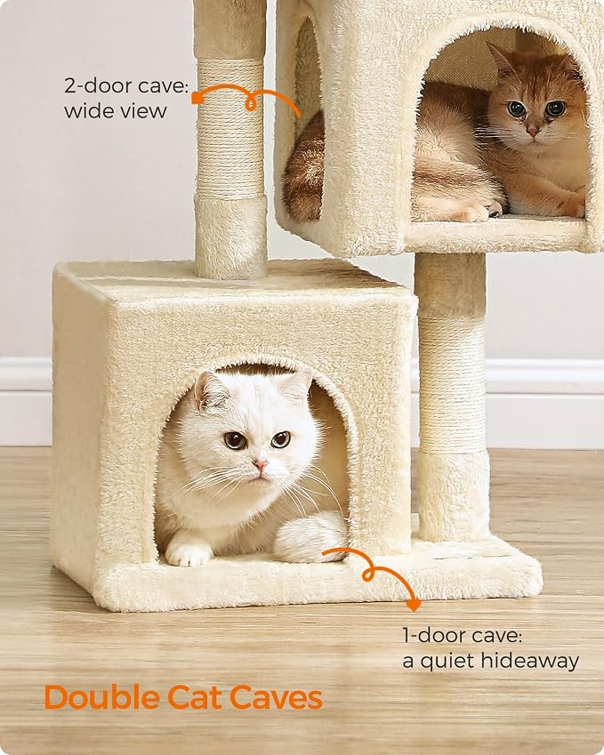 Feandrea Cat Tree, 26.4-Inch Cat Tower, Plush Condo - Image 9