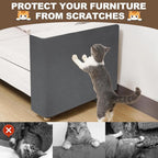 Cat Scratch Furniture Protector, 78.7"x15.8" Cat Scratching Mat, Trimmable - Image 4
