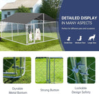 Petonly Outdoor Dog Enclosure Heavy Duty Dog Kennel House Mesh Dog Big Cage Pet - Image 4