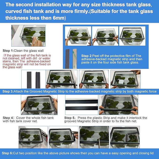 Magnetic Aquarium Anti-Jumping net Cover mesh to Protect Fish Jumping Out of - Image 3