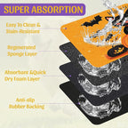 Halloween Cat Pet Feeding Mat, Absorbent Dog Bowl Pad, Quick Dry - Image 3