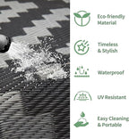 GENIMO Outdoor Rug for Patio Clearance, Reversible Plastic Straw Rugs for RV - Image 5