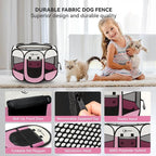 Pink Dog Cat Playpen, Puppy Pet Playpen Indoor - Image 4