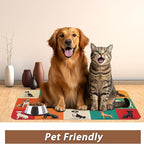 Cute Dog Cat Food Mat, Absorbent Pet Feeding Mat - Image 6
