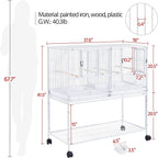 Yaheetech Stackable Divided Breeder Breeding Parakeet Bird Cage - Image 4