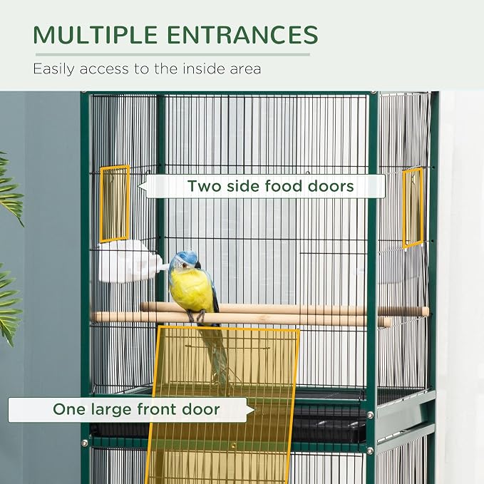 PawHut Large Bird Cage with 1.7 ft. Width - Image 4