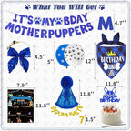 Blue Dog Birthday Party Supplies Pet Birthday Bandanas Boy Doggy Birthdays Hat - Image 2