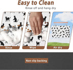 Funny Black Cat Dog Food Mat, Absorbent Pet Feeding Mat - Image 4