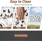 Funny Black Cat Dog Food Mat, Absorbent Pet Feeding Mat - Image 4