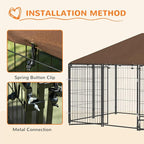 PawHut Outside Dog Kennel, 6.9' x 4.6' x 5' Puppy Play Pen - Image 6