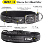 Fida Heavy Duty Dog Collar, Ultra Comfortable Soft Neoprene Padded, Adjustable - Image 3