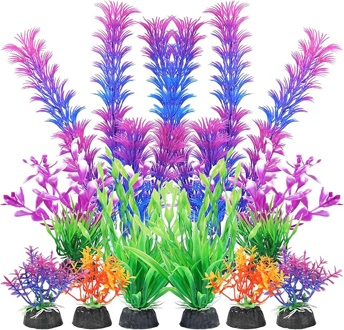 AQUANEAT Artificial Fish Tank Plants, Aquarium Decorations by Aquaneat
