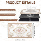 Dog Food Mat for Bowls, Absorbent Quick Dry Dog Cat Mats for Food and Water - Image 2