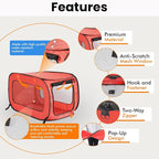 Beatrice Home Fashions Portable, Collapsible, Pop Up Kennel Travel Cat and Dog - Image 4