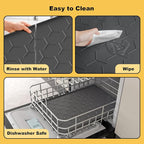 Pieviev 34''x22'' Dog Cat Food Bowl Mat, Silicone Waterproof Food Grade Pet - Image 6
