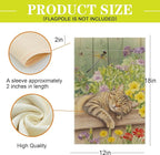 Sleeping Cat Garden Flag Double Sided Home Decorative, Spring Summer Garden - Image 4