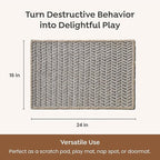 Premium Brazilian Cat Scratcher Mat – 24'' x 16'' Natural Fiber 100% Sisal - Image 3