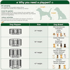 Yaheetech Dog Playpen, 40 inch 8 Panels Dog Pen - Image 3