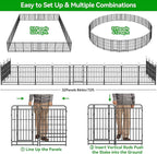 Dog Fence Outdoor 32 Piece Panels 32" Height, Square Steel Pipe - Image 8