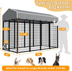 Large Dog Kennel Outside with Roof, Heavy-Duty Indoor Outdoor Dog Run Dog - Image 7