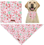 Christmas Dog Bandana–Adorable Happy Snowman Triangle Scarf - Image 5