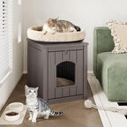 Cat Litter Box Enclosure, Plastic Hidden Litter Box Side Table - Image 4