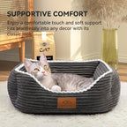 Cat Dog Bed for Pets, Rectangle Pet Bed Gift for Puppy and Kitten, Machine - Image 7