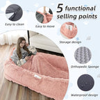 Human Dog Bed, Washable Faux Fur Pet Bed - Image 3