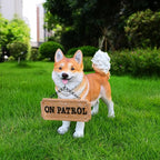 Akita Statue Outdoor Decorations – Dog Statues Outdoor Standing Yellow Akita - Image 8