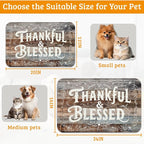 Thankful Feeding Mat, Blessed Absorbent Quick-Dry Cat Dog Food and Water Bowl - Image 6