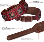 PET ARTIST Soft Padded Leather Dog Collar, 2 inch Wide Genuine Leather Dog - Image 5