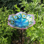 MUMTOP Glass Bird Bath, Garden Outdoor Birdbaths Birdfeeder - Image 3