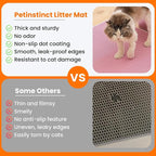 Small Cat Litter Mat, 20x14’’ Double Layer Honeycomb Cat Litter Box Mat - Image 3