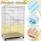 Shappy Large Bird Cage Seed Catcher, Bird Cage Cover Net Skirt Guard, - Image 3